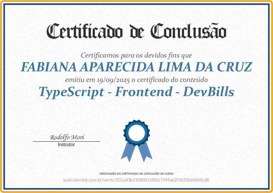 Certificado TypeScript Frontend